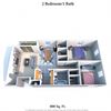 2 Bedrooms 1 Bath